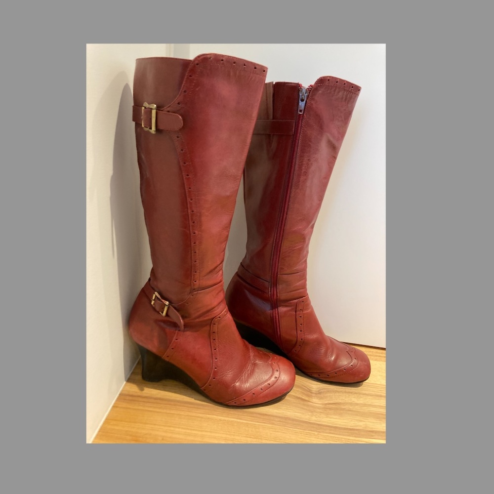 Red sexy and comfortable boots